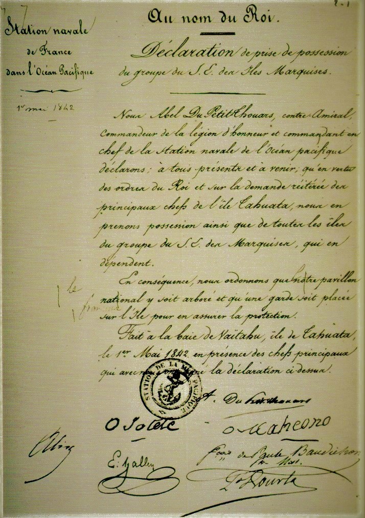 1842 acte annexion tahuata grand Copy