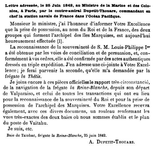 lettre dupetit 25 juin 1842