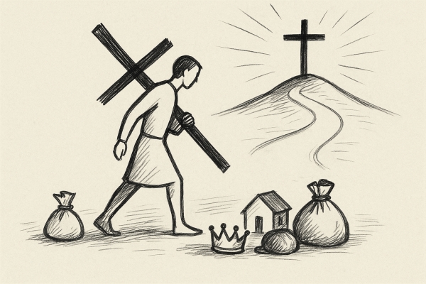 Ainsi donc, celui d’entre vous qui ne renonce pas à tout ce qui lui appartient ne peut pas être mon disciple. »
