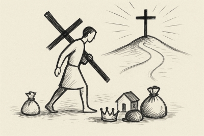 Ainsi donc, celui d’entre vous qui ne renonce pas à tout ce qui lui appartient ne peut pas être mon disciple. »